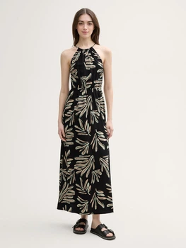 Платье Tom Tailor 1046703.37993 L Черное, бежевое