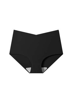 Женские высокие безшовные трусики Ice Silk Черный XS 3272