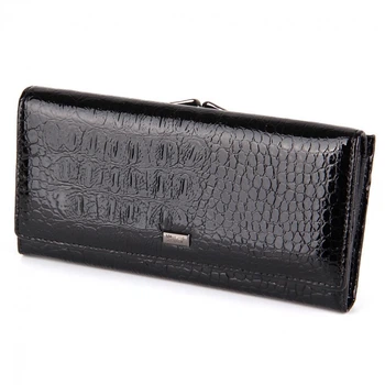 Кошелек женский на магните натуральная кожа 18,5 х 9,5 х 3 см Vermari 72031-1302 черный