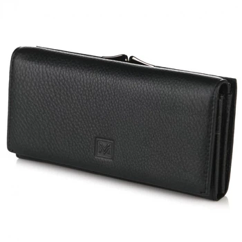 Кошелек женский на магните натуральная кожа 18,5 х 9,5 х 3 см Vermari 72031-1806 черный