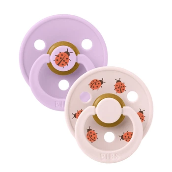 Пустышка BIBS STUDIO COLOUR Ladybug – Violet Sky Mix (0-6 мес.)