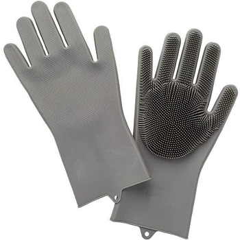 Перчатки силиконовые Better Glove универсальные для мытья посуды и уборки дома Сірий (131104А)