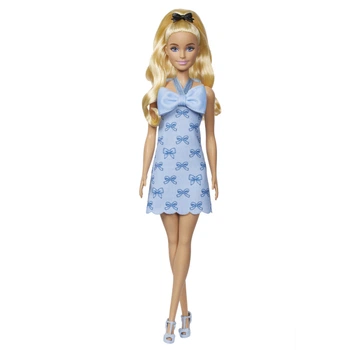 Кукла Mattel Barbie Fashionistas Барби Модница Голубые бантики HYT93