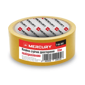 Скотч двухсторонний 48 мм х 10 м на полипропиленовой основе MERCURY