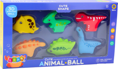 Zestaw zabawek do kąpeili LEAN Toys Dinozaury Kolorowe 22854 (5905991052036)