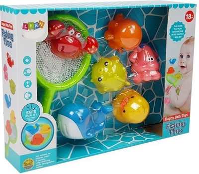 Набір для ванни LEAN Toys Водні тварини з сіткою 8302 (5903802456813)