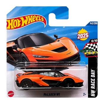 Машинка Базовая Hot Wheels McLaren W1 Race Day 1:64 HYW41 Orange