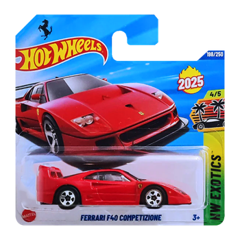 Машинка Базова Hot Wheels Ferrari F40 Competizione Exotics 1:64 HYW59 Red
