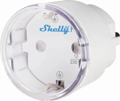 Розумна розетка Shelly AZ Plug 10 A Wi-Fi/Bluetooth, біла, з енергомоніторингом