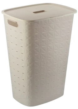 Kosz na bieliznę Curver Softex 56 l Kremowy (3253924848068)