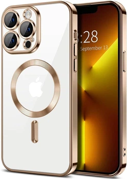 Чохол Wave Premium Metal Shining case with MagSafe (TPU) для Apple iPhone 13 Pro Max 6.7” Desert Titanium