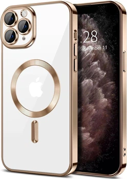 Чохол Wave Premium Metal Shining case with MagSafe (TPU) для Apple iPhone 11 Pro Max 6.5” Desert Titanium