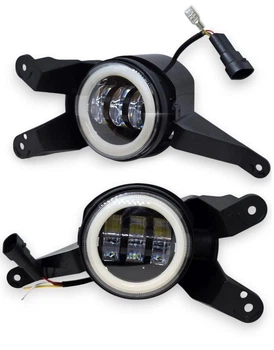 Світлодіодні протитуманні фари Chevrolet Cruze 2008-2012 3LED з ангельським оком габарит Комплект (05580)