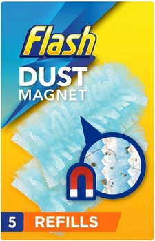 Змінні насадки запаски для щітки-магніту Flash Dust Magnet & Lock, для прибирання складних поверхонь у будинку 5 шт