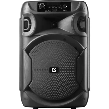 Портативная Bluetooth колонка с LED-подсветкой 15 Вт, FM-радио, USB, AUX, черная, 185x250x365 мм