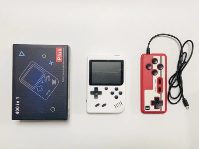 Портативна ігрова приставка Sup Game Box з джойстиком біла. 400 вбудованих ретроігор