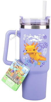 Kubek termiczny Paladone Minecraft Axolotl ze słomką 900 ml (5056577760699)