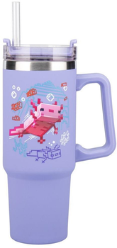 Kubek termiczny Paladone Minecraft Axolotl ze słomką 900 ml (5056577760699)