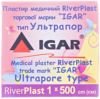 Пластырь медицинский Igar RiverPlast Ультрапор нетканый 1 см х 5 м (4820017606219)
