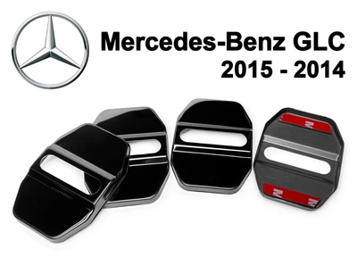 Накладка (заглушка) замка дверей Mercedes-Benz GLC 2015 - 2014 (4 двери) Чёрные