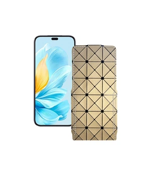 Чохол-фліп із екошкіри для телефону Honor 200 Lite 5G Золотий ромб