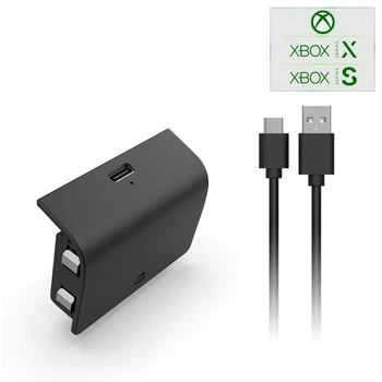 Аккумуляторная батарея 800 mAh + зарядный кабель USB Type-C / USB-A (80 см) DOBE для геймпада Microsoft Wireless Controller консоли Xbox Series S | X с LED индикатором статуса зарядки