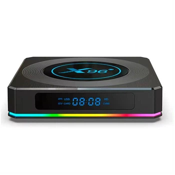 Смарт ТВ-приставка Android Smart TV тюнер для телевізора цифровий медіаплеєр Amlogic X96x4 Air TV BOX |S905X4, 4GB RAM, 64GB ROM, Android 11.0, пульт ДУ, LED дисплей, Bluetooth, WiFi, RGB підсвічування| Чорний