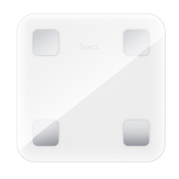 Напольные умные весы для дома и фитнеса HOCO HI21 Smart body fat scale |Bluetooth 4.2, 0,1 кг–180 кг, дисплей, синхронизация с приложением, функции диагностики тела, работа до 120 дней| Белый