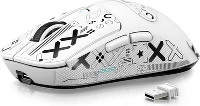 Беспроводная Игровая Мышь ATTACK SHARK X3 White 2.4G/Bluetooth/USB type-c Сенсор PAW3395