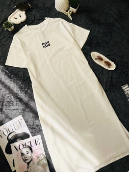 Сукня з вишивкою «Miu Miu”Біла 1067 One size