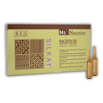 Активний відновлюючий лосьйон N5 BES Nutritivo Placenta SEB: інноваційне рішення для порятунку пошкодженого волосся, 12 х 10 мл