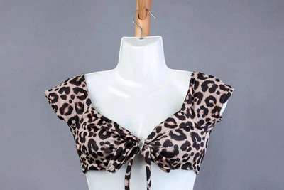 Топ купальний PrettyLittleThing з леопардовим принтом XS (8861434)