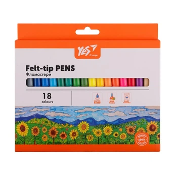 Фломастеры 18 цветов "Orange Lin YES 650553
