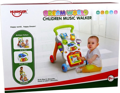 Дитячий ходунок LEAN Toys 3в1 з телефоном, піаніно і малюванням 2222 (5904204759755)