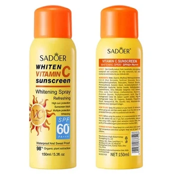 Солнцезащитный спрей с витамином С Sadoer Vitamin C Sunscreen Spray SPF60+ PA+++, 150 мл (6942349737428)
