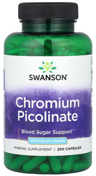 Хром пиколинат Swanson Chromium Picolinate 200 мкг 200 капс