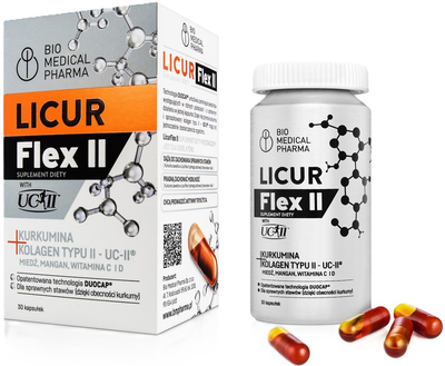 Suplement diety Bio Medical Pharma Licur Flex II 30 kapsułek (5905669622349)