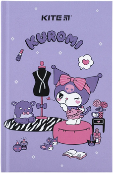 Книга записна Kite Kuromi тверда обкладинка А6 клітинка 80 аркушів (HK24-199-2)