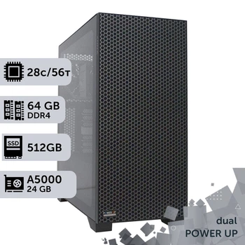 Двухпроцессорная рабочая станция PowerUp #230 Xeon E5 2680 v4 x2 / 64 GB / HDD 2 TB / SSD 512GB / NVIDIA Quadro RTX A5000 24GB для 3D моделирования видеомонтажа рендеринга для инженеров и архитекторов