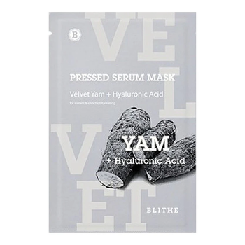 Тканевая маска BLITHE PRESSED SERUM MASK VELVET YAM Mask Sheet увлажняет и осветляет кожу 20 мл