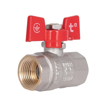 Кран шаровой Thermo Alliance Standart 1/2" ВР для воды (бабочка) SD602NW15PN40