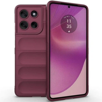 Силиконовый (TPU) чехол Deexe Terra Case для Motorola Moto G86 - Wine Red