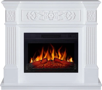 Каминокомплект ArtiFlame Toscana с эффектом пламени, обогревом и звуком горения огня Белый