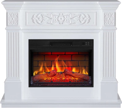 Каминокомплект ArtiFlame Toscana с 3D эффектом пламени, обогревом и звуком горения огня Белый