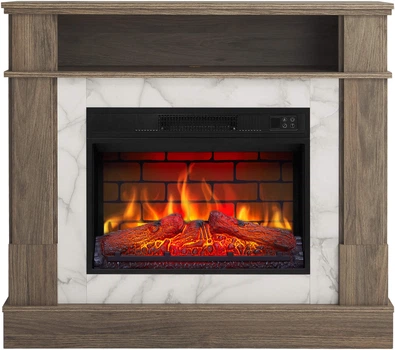 Каминокомплект ArtiFlame For Living с 3D эффектом пламени, обогревом и звуком горения огня Дуб серый