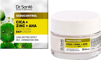 Матирующий дневной крем для лица Dr.Sante Sebocontrol Цика + Цинк + АНА 50 мл (4823015946875)