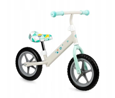 Детский беговел Qkids Fleet Бирюзовый с серым двухколесный легкий маневренный беговел для детей от 2 лет удобный беговел детский для прогулок на улице компактный детский беговел для развития баланса современный стильный беговел для активного ребенка