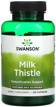 Розторопша Силімарін Swanson Milk Thistle Features 80% Silymarin 120 капс