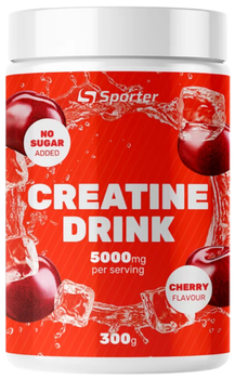 Креатин Моногидрат Sporter Creatine Drink 5000 мг 300 г Вишня
