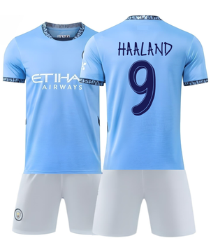 Форма футбольна дитяча Haaland (Голанд) 9 Manchester City (Манчестер Сіті), сезон 24/25, 24 розмір, ріст 135-140 см, синє-блакитна